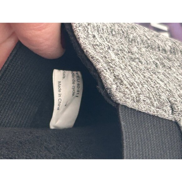 RockDove Womens L Memory Foam Open Toe Slide Scuff Slippers Gray Black 9-10 EUC - Picture 5 of 8